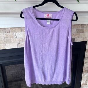 Quacker Factory Hong Kong made lilac XL tank EUC